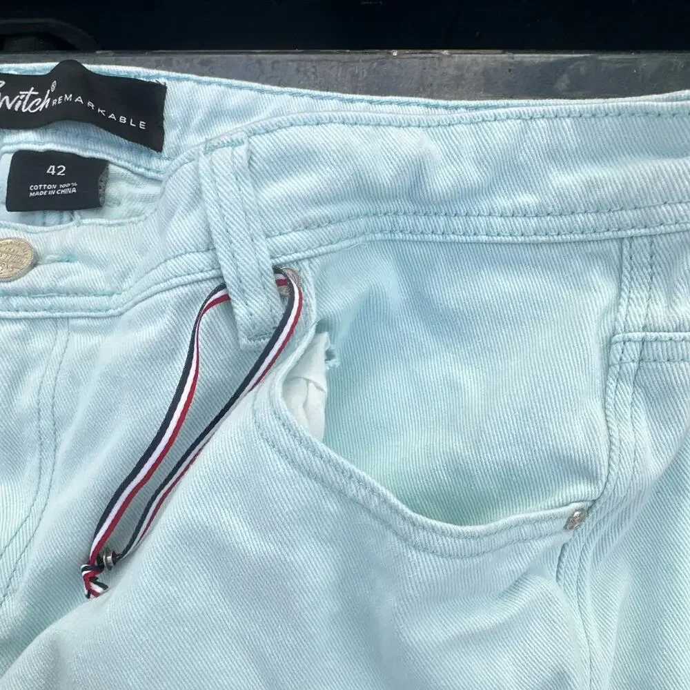 Switch RemarKable Men’s Denim Shorts Size 42 Light Blue Cotton Jean Shorts